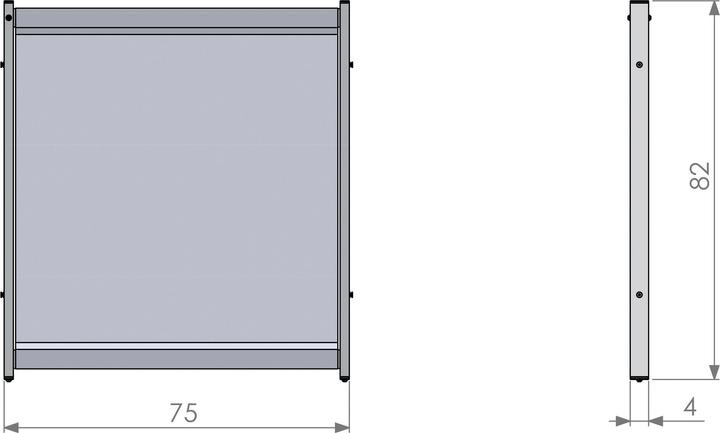 Image du produit Nobo Cloison de bureau PVC film 75 cm x 82 cm (75 x 82 cm)