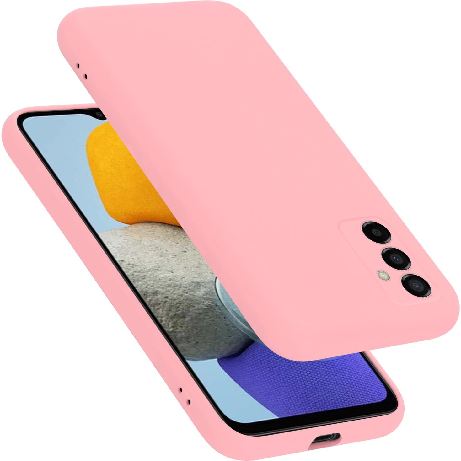 Cadorabo TPU Liquid Silicone Case Hülle für Samsung Galaxy M23 5G (Samsung Galaxy M23 5G), Smartphone Hülle, Rosa