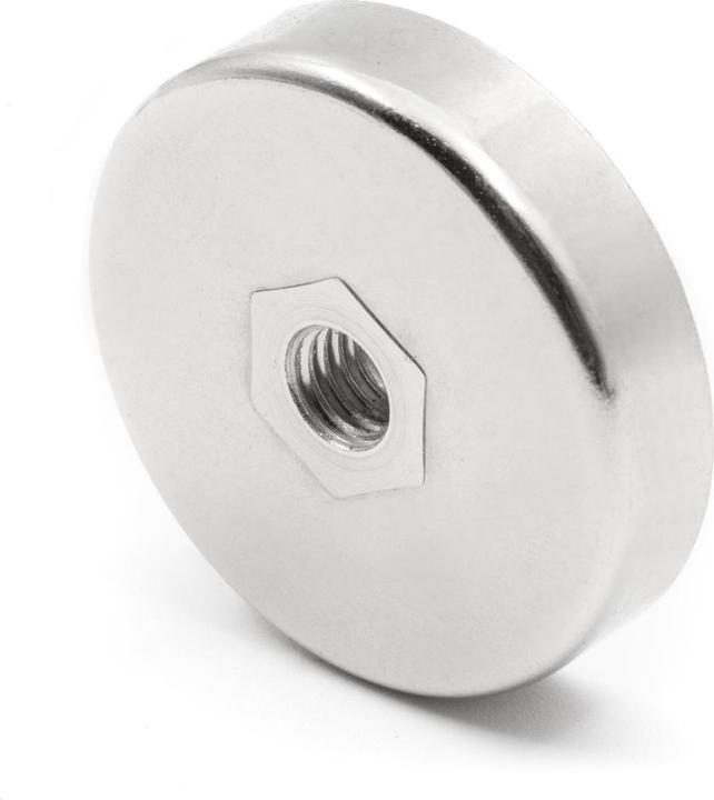 Image du produit Supermagnete Aimant en pot avec filetage intérieur (1x)