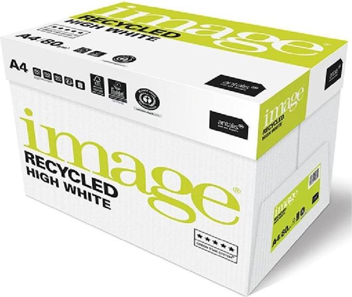 Immagine prodotto Antalis Image Recycled High White Blue Angel 80g, bianco brillante 2'500 fogli scatola 5x500 fogli/foglio (80 g/m², 2500 x)