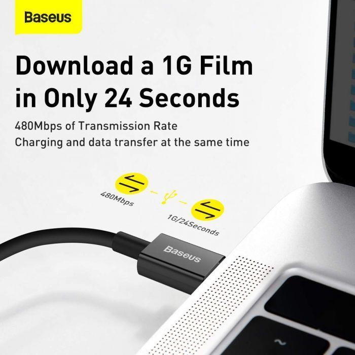 Produktbild Baseus Superior Series Cable USB-C to iP, 20W, PD, 2m (black) (2 m, USB 2.0, 20 W)