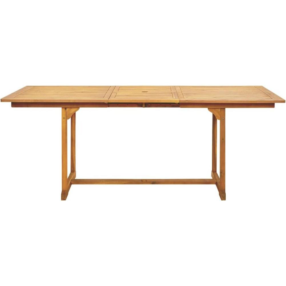 VidaXL, Gartentisch + Balkontisch, Gartenmöbel Essgruppe Gartengarnitur Sitzgruppe 7-tlg. Massivholz Akazie (100 cm)
