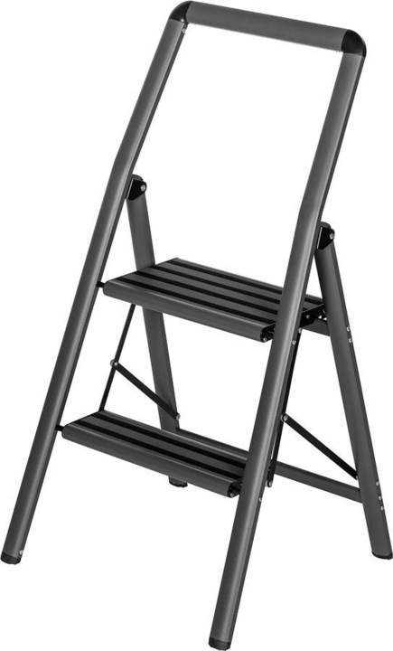 Produktbild Wenko Klapptritt Compact grau 2 Stufen, H: 84,5 cm (Klapptritt)