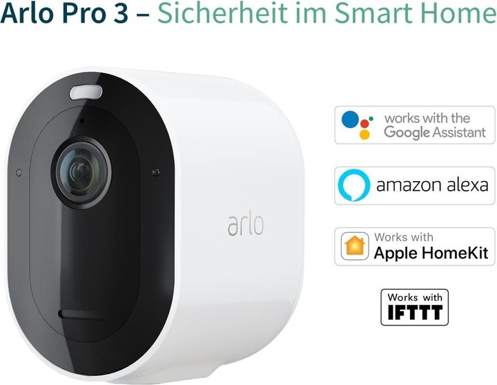 Immagine prodotto Arlo Pro 3 Spotlight, kit 4 telecamere bianche (2560 x 1440 Pixels)