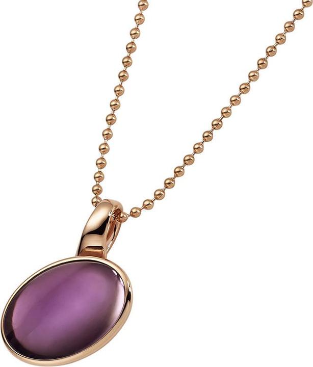 Image du produit Xen Pendentif plaqué or rose avec 18x12 mm quartz hydrothermal lilas (Acier inoxydable)