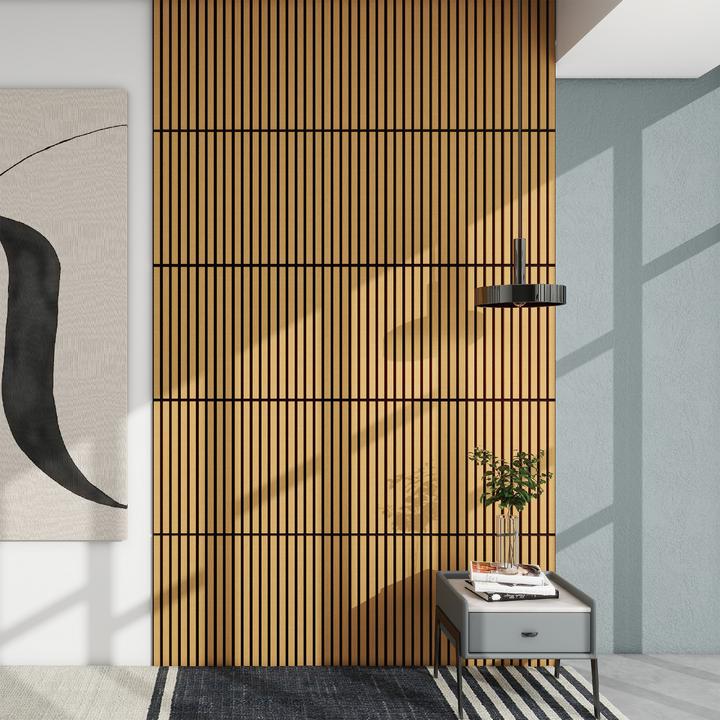 Produktbild neu.holz Akustik-Wandpaneel 16er Set Vang 60x60 cm Eichenoptik, dunkel ()