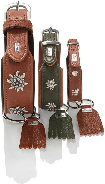 Actual product image Hunter Collar Munich Mini 30/XS, cowhide, cognac/black (XS, Dog, General)