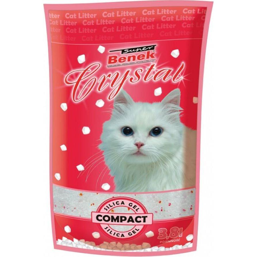 Certech Bianco Lettiera Per Gatti Super Crystal Compact Natural - Lettiera Per Gatti In Silicone Da 13 Kg (Assorbimento Rapido, Biodegradabile, Neutralizzante, Non Agglomerante, Non Spolverare, 13 Kg), Sabbia Lettiera Per Gatti