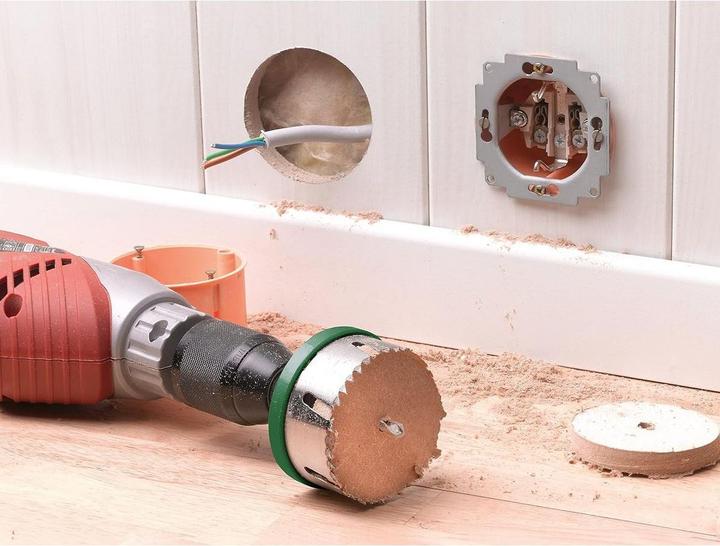 Actual product image kwb Hole saw set 25-68 8-piece battery (25 mm, 32 mm, 38 mm, 44 mm, 51 mm, 57 mm, 63 mm, 68 mm)