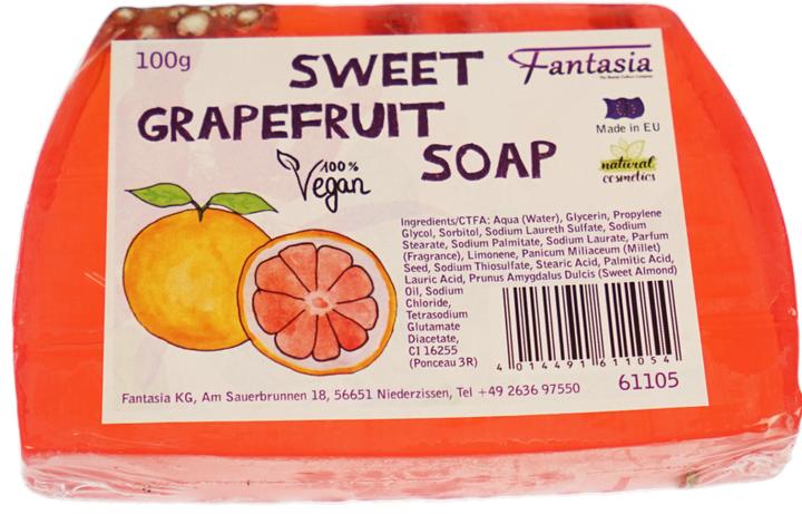 Immagine prodotto Sapone al pompelmo dolce 10 x 6,7 cm, 100 gr (Sapone duro)