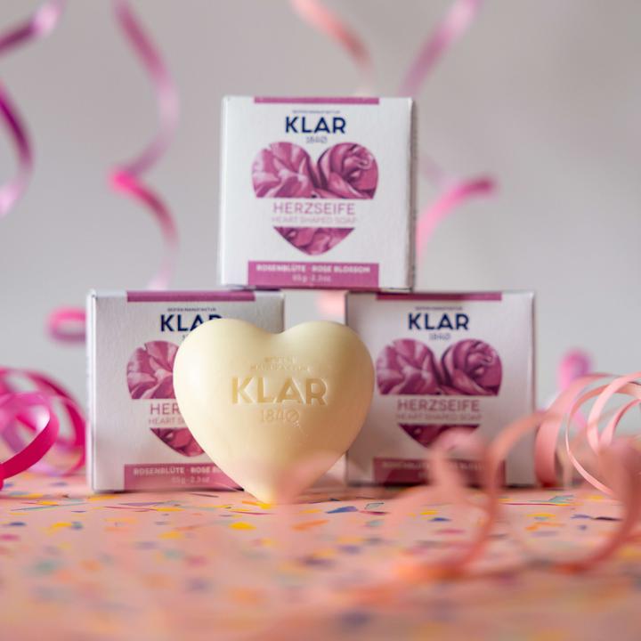 Actual product image Klar Heart Soap Rose Blossom (Hard soap)