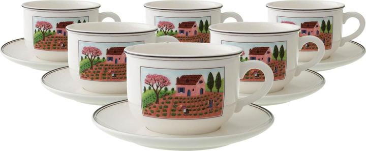 Produktbild Villeroy & Boch Design Naif Cappuccinotassen mit Untertassen (330 ml, 6 x)