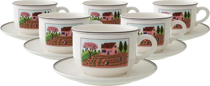 Produktbild Villeroy & Boch Design Naif Cappuccinotassen mit Untertassen (330 ml, 6 x)