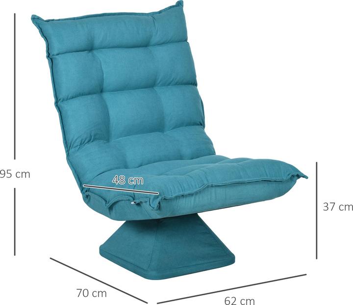 Image du produit Homcom Siège au sol avec dossier réglable à 120 degrés