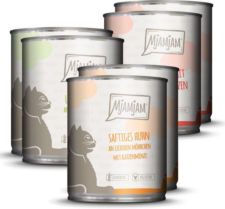 Produktbild Mjamjam Katzen-Nassfutter (Adult, 6 Stk., 800 g)
