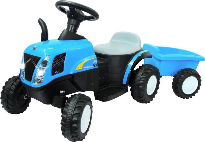 Immagine prodotto Jamara Trattore ride-on New Holland con rimorchio blu 6V (6 V)