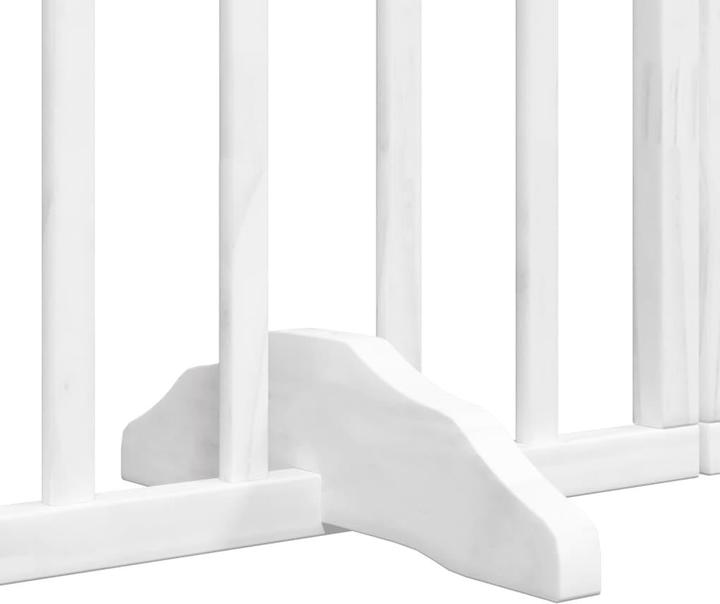 Image du produit vidaXL Porte pour chien Barrière de sécurité pour chiens Grille de protection pliable 8pcs. Blanc Bois (60 cm)