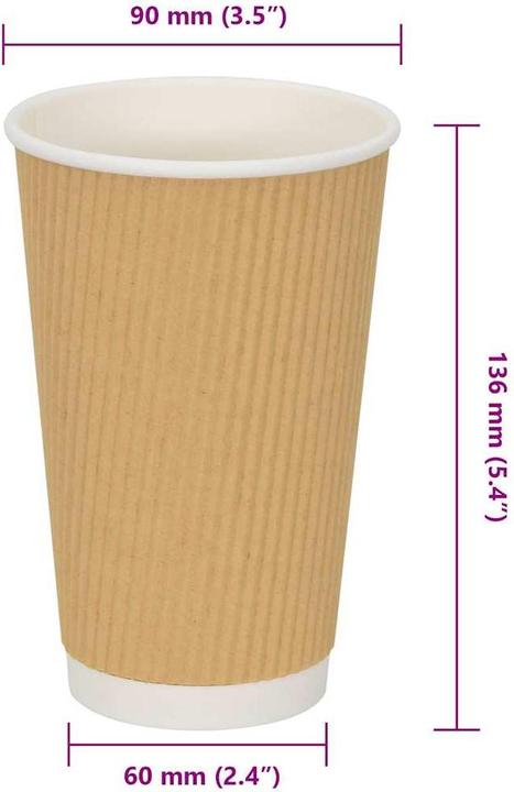 Actual product image vidaXL Pappbecher (500x)