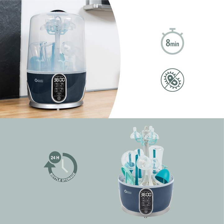 Image du produit Babymoov Stérilisateurs & vaporisateurs Stérilisateur à vapeur Turbo Pure - avec fonction de séchage