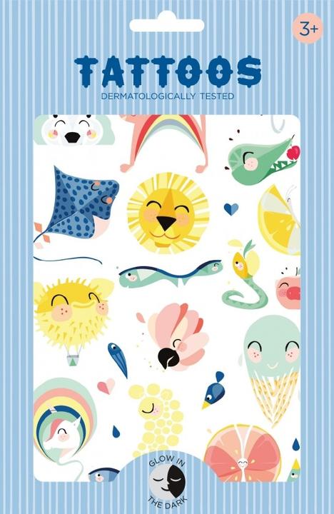 Petit Monkey Tatuaggi per bambini, Leone luminoso nel buio