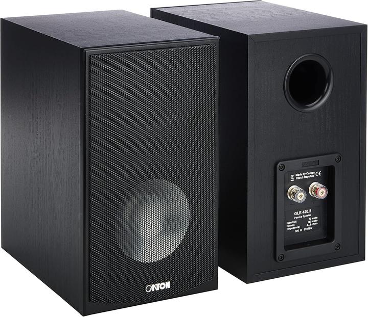 Actual product image Canton GLE 420.2, compact loudspeaker, 130 watts, black (1 pair, 130 W)