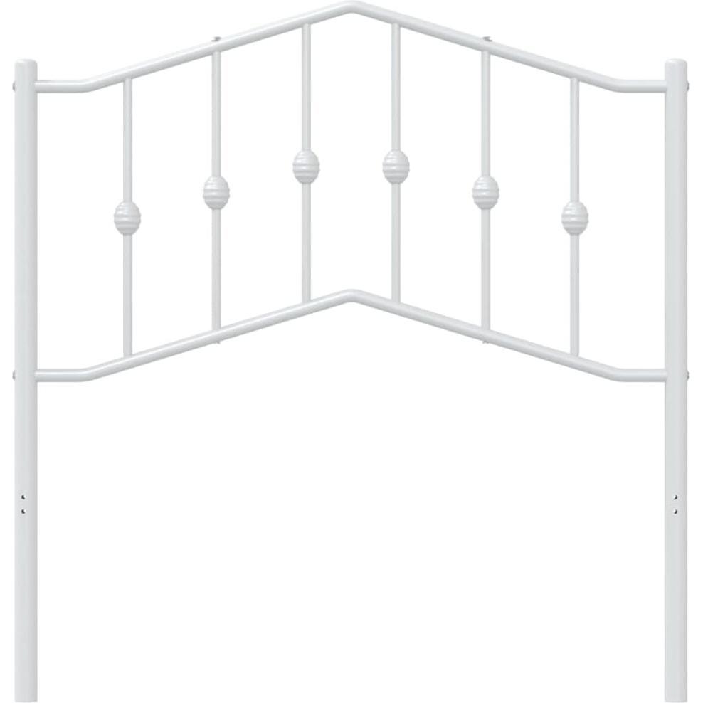 VidaXL, Bett Zubehör, Kopfteil Metall Weiss 90 cm,Farbe: Weiss,Material (95 x 4 x 98 cm)