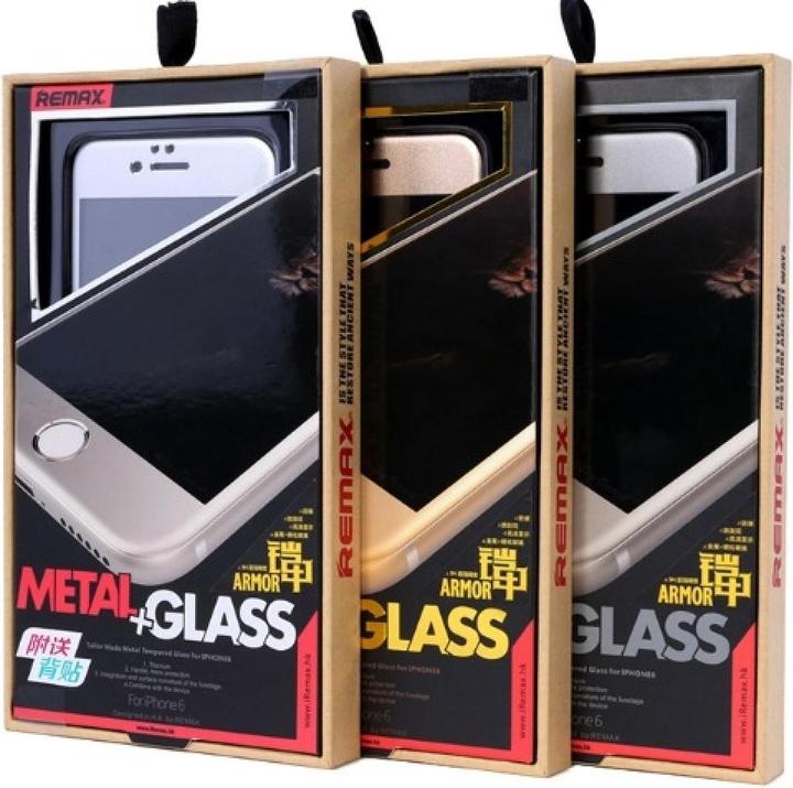 Immagine prodotto Remax iVisor Vetro protettivo temperato per iPhone 6/6S Plus con cornice in alluminio (1 Pezzo/i, Apple iPhone 6)