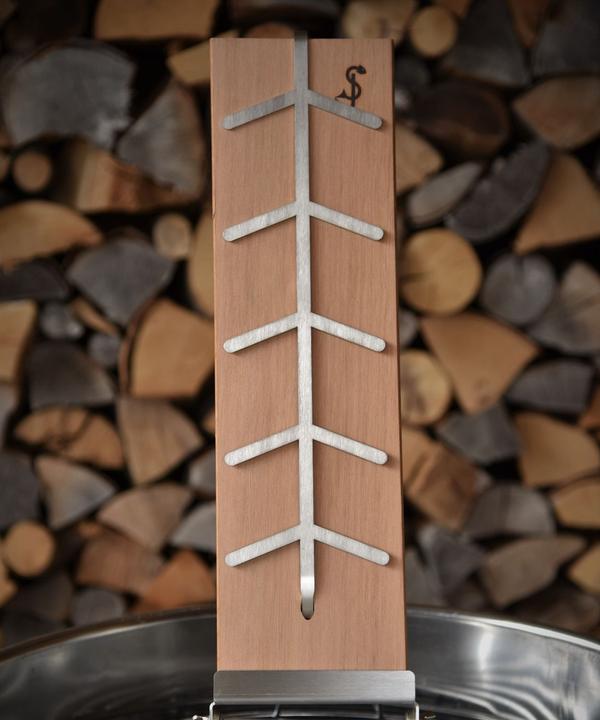 Actual product image Grillfürst Flame salmon board beech 140mm clamp variant IDD