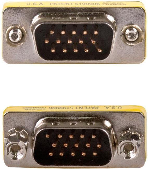 Actual product image Akyga adapter AK-AD-19 D-Sub (m) / D-Sub (m) ver. 15 pin VGA (Sub-D 9, 3.10 cm)