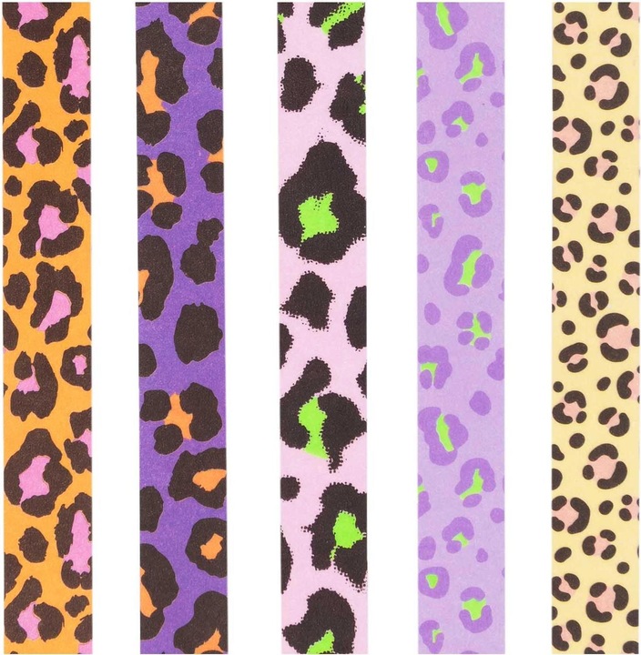 Actual product image Rico Design Washi Tape Leo 5 pieces, Multicoloured