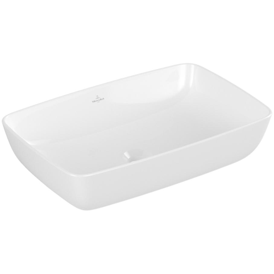 Villeroy & Boch, Waschbecken, Aufsatzwaschbecken Artis 58 cm eckig wei mit Beschichtung 417258R1 (380 mm, 580 mm)