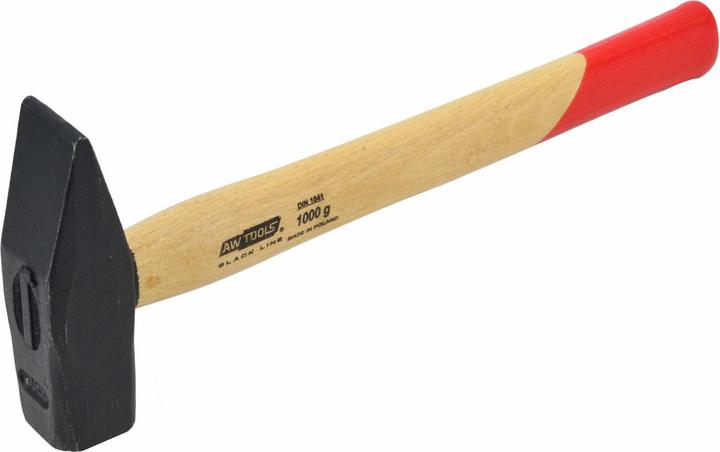 Actual product image Awtools Młotek ślusarski 1.0 kg Trzonek Drewniany Black Line (1150 g)