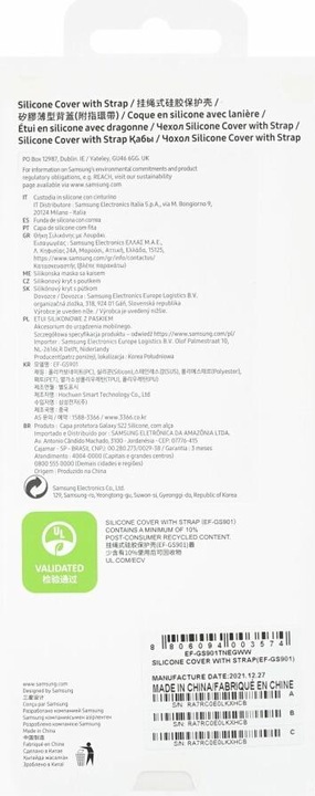 Actual product image Samsung Silicone cover with loop (Samsung Galaxy S22+)