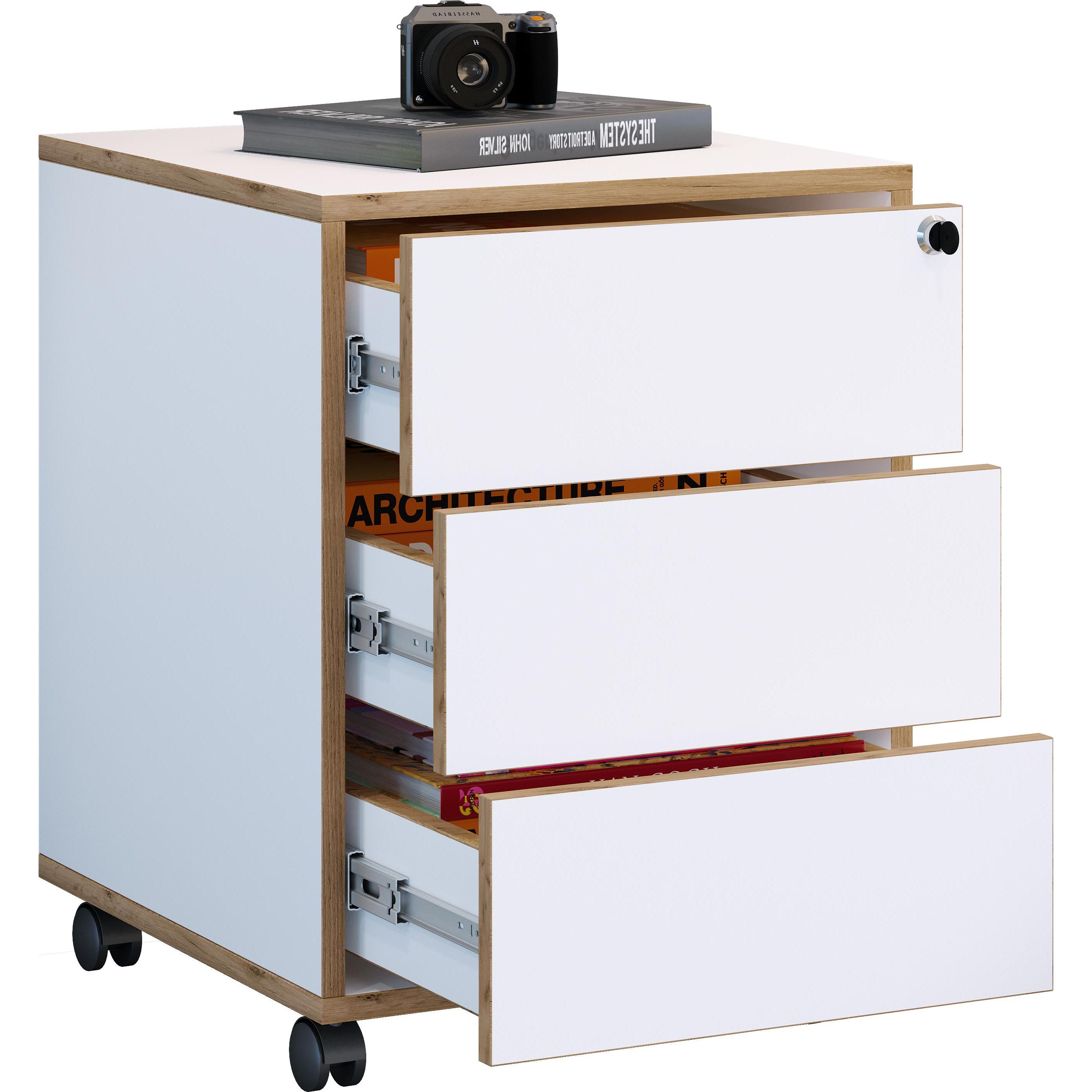 Thumbnail - VCM, Rollcontainer, Büro Rollcontainer Salia 3 Schublade (50 x 42 x 45 cm)