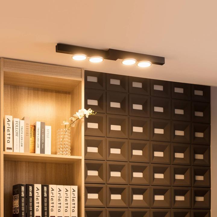 Image du produit Lucande Kellino plafonnier, 4 feux, noir (600 lm, GU10)