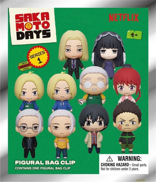 Actual product image Monogram Sakamoto Days 3D PVC-Taschenanhänger Series 1 Display (24)