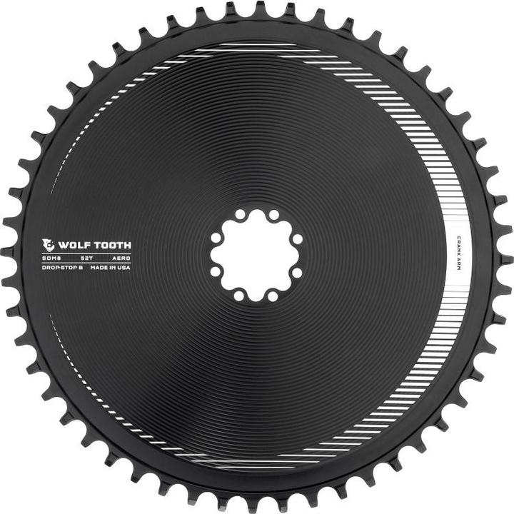 Wolf Tooth SRAM Direct Mount Aero-Kettenblatt, Standard 45mm/Offset 6mm, Drop-Stop B - black (52)