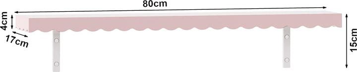 Image du produit En.Casa Kinder-Wandregal 2er Set Vestnes 80x17x4 cm Cotton Candy