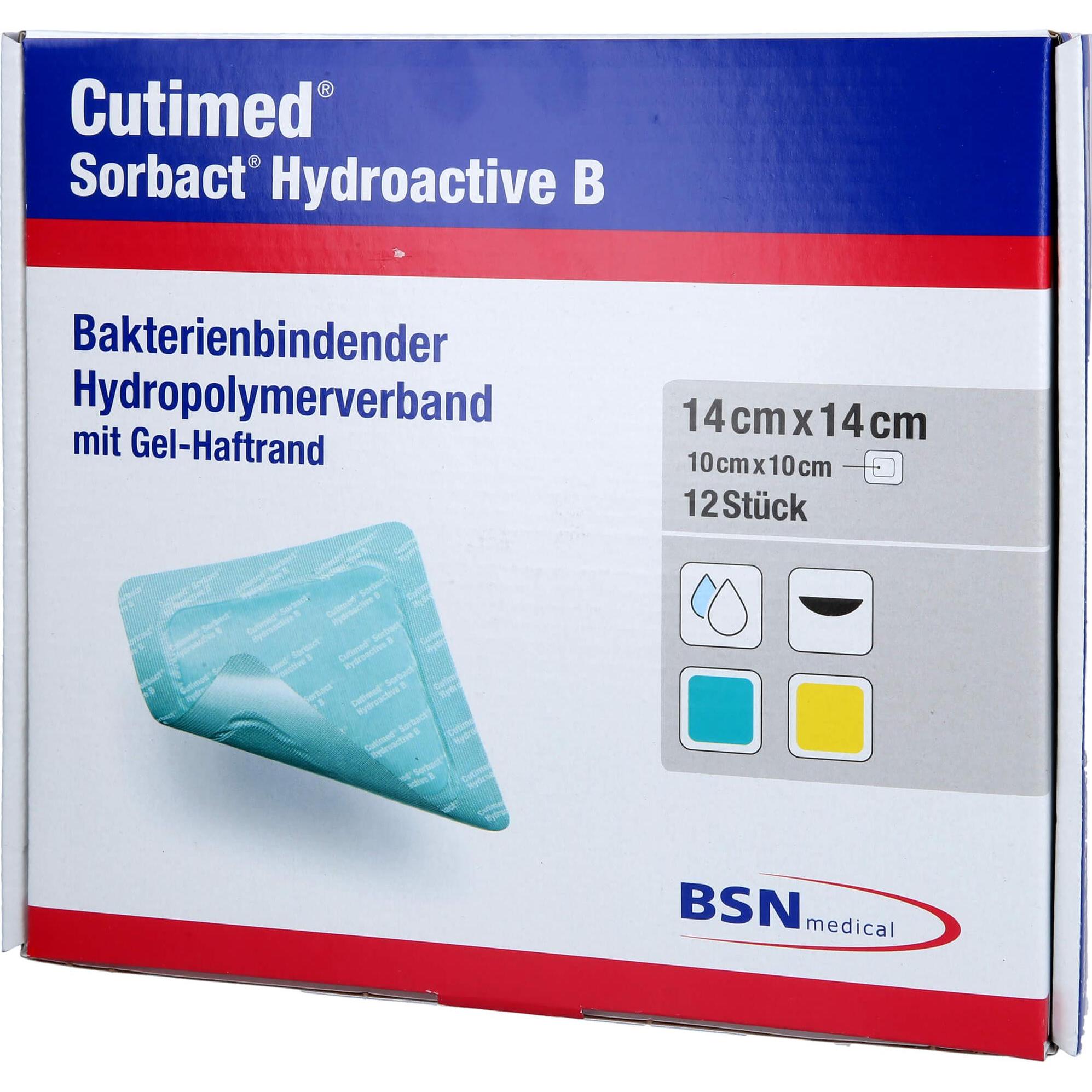 Thumbnail - BSN, Verbandsmaterial, Cutimed Sorbact Hydroactive B 14x14cm, 12 St KOM