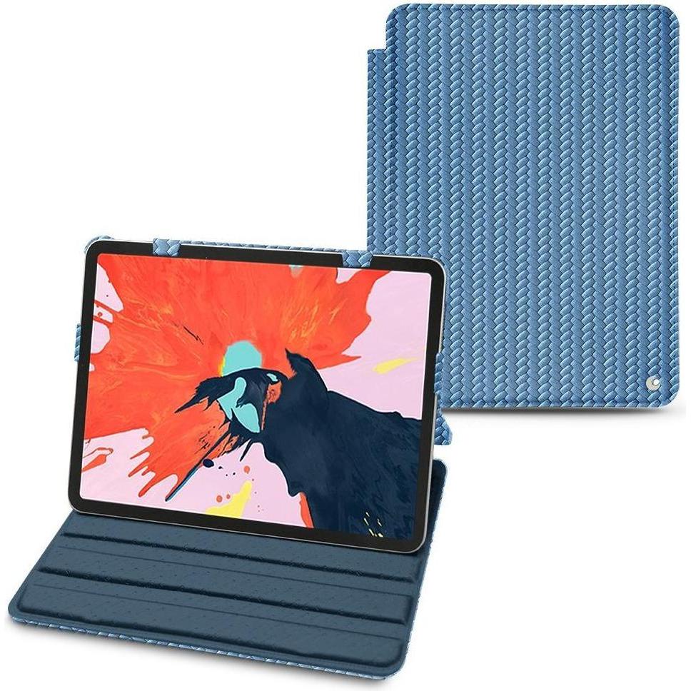 Noreve Lederschutzhülle horizontal (iPad Pro 11 2018 (1. Gen)), Tablet Hülle, Blau