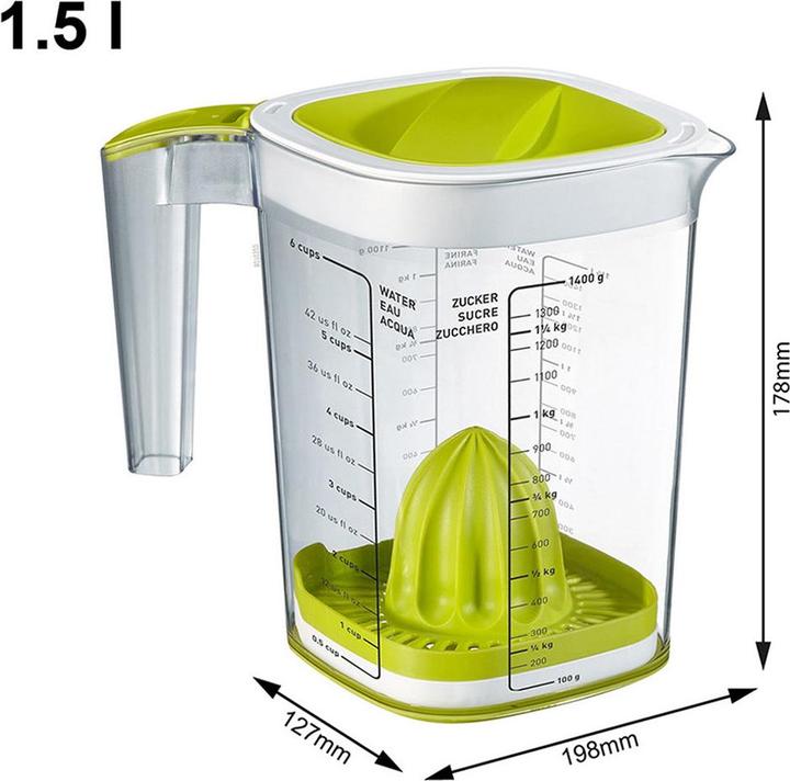 Productafbeelding Rotho Maatbeker Loft 15 dl, Groen/Transparant (1500 ml)