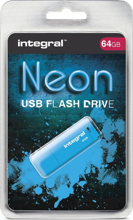 Image du produit 64GB USB2.0 DRIVE NEON BLUE (64 Go, USB-A)