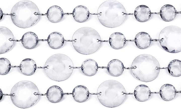 Actual product image Partydeco Crystal garland, colourless, 1m (1 pkt / 1 pc.) (1 Piece)
