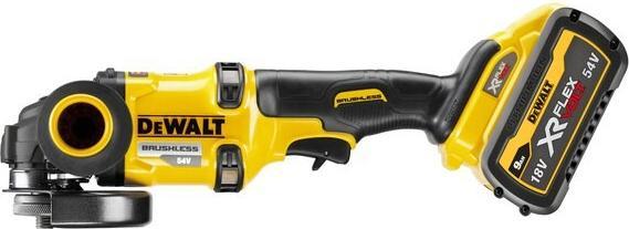 Produktbild DeWalt DCG418X2-QW angle grinder 125mm 54V FV 2x9Ah Black Yellow (125 mm)