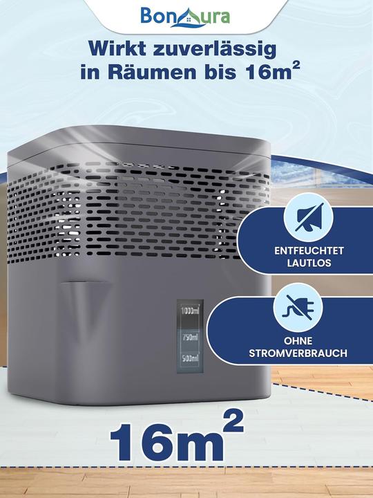 Produktbild BonAura Luftentfeuchter ohne Strom mit Nachfüllpack (16 m²)