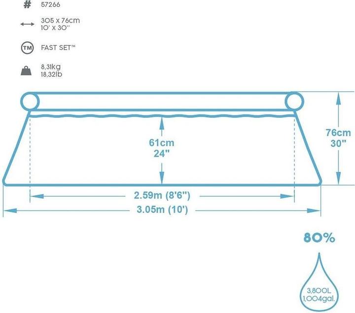 Productafbeelding Bestway Fast Set (Ø 305 x 76 cm)