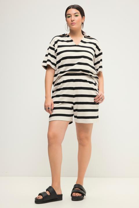 Image du produit Studio Untold Short en jersey à rayures avec taille élastique. Coupe Loose Fit (58)
