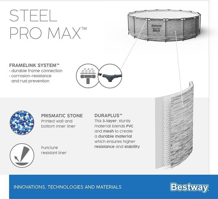 Image du produit Bestway Steel Pro Max Pool Set (Ø 488 x 122 cm)