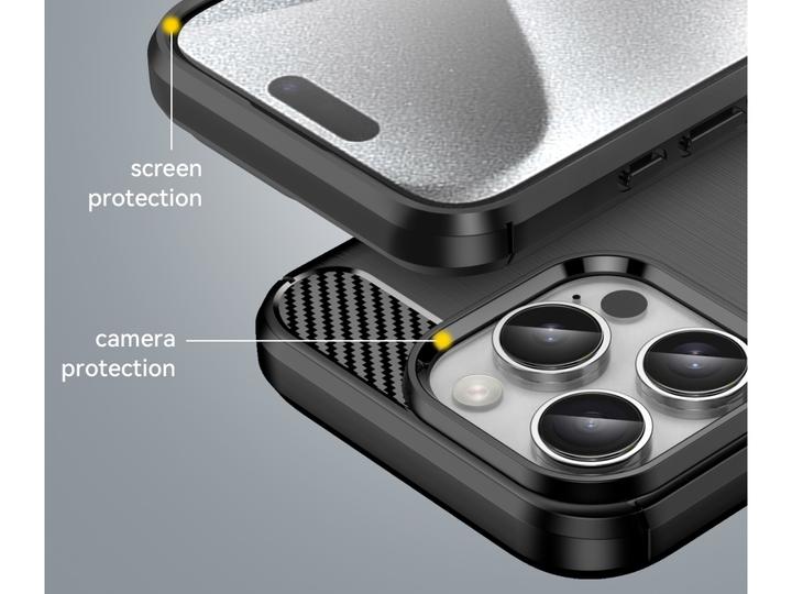 Actual product image Screenguard Carbon Brushed Soft TPU (Apple iPhone 16 Pro)