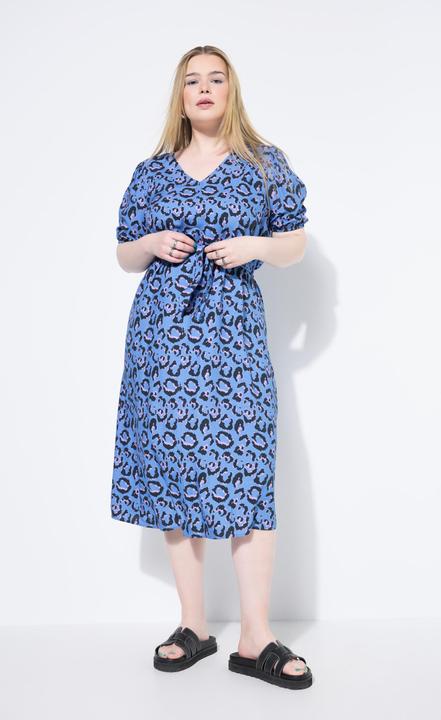 Produktbild Studio Untold Midikleid, A-Line, Leo-Print, Taillen-Bindeband (50, 52)
